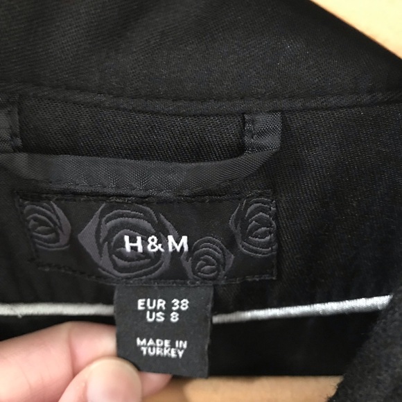 H&M black jacket coat size 8 - Picture 3 of 8